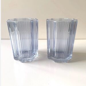 Elegant Blue Glass Tumblers